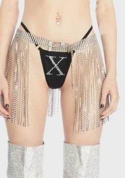 Poster Grl Fringe Belt Deja Vu Rhinestone Belt