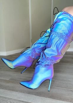 Poster Grl Rack It Up Reflective Boots Boots & Booties 10 Poster Grl Rack It Up Reflective Boots Boots & Booties