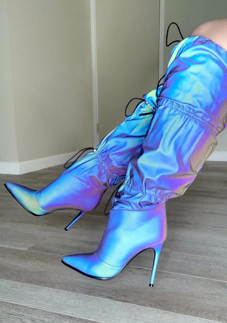 Poster Grl Rack It Up Reflective Boots Boots & Booties 6 Poster Grl Rack It Up Reflective Boots Boots & Booties