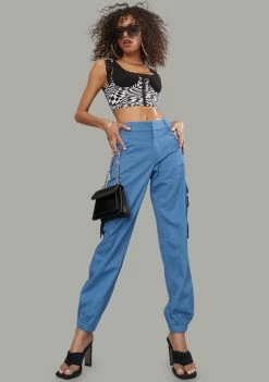 Poster Grl Poolside Convos Twill Chain Trousers Bottoms