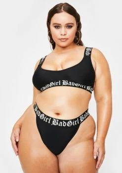 Poster Grl I'm Tha Baddest Cheeky Bikini Set Swim