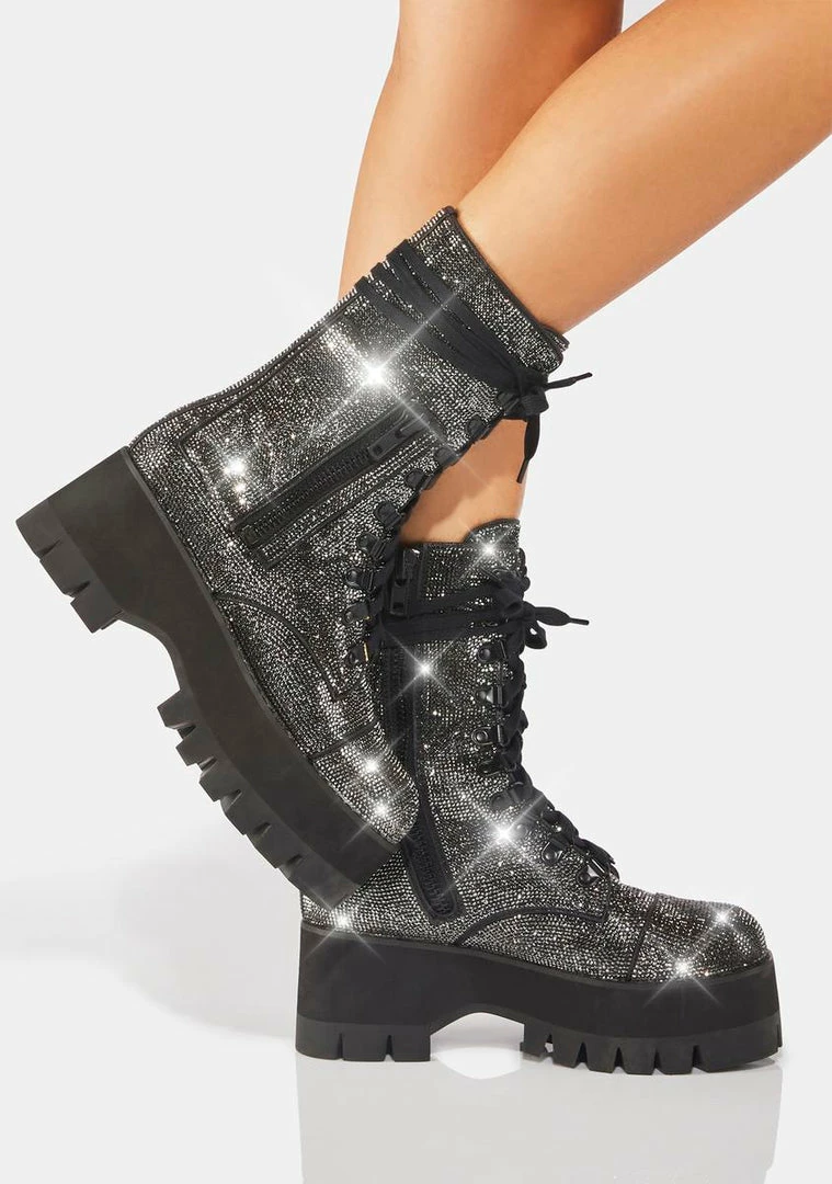 Poster Grl Combat Boots Strike It Rich Rhinestone Boots 4 Poster Grl Combat Boots Strike It Rich Rhinestone Boots
