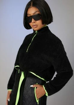 Poster Grl Outerwear None Of Ur Business Teddy Pullover