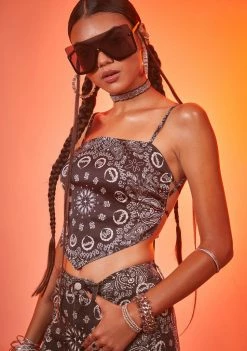 Poster Grl After Sundown Bandana Crop Top Tops