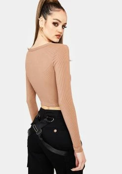 Poster Grl Long Sleeve Crop Top Never Basic Ribbed Cutout Top 9 Poster Grl Long Sleeve Crop Top Never Basic Ribbed Cutout Top