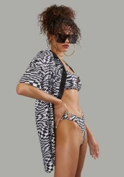 Poster Grl Warped Realm Checkered Button Up Shirt