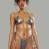 Poster Grl Swim Chrome 2 Ur Dome Metallic Bikini Set