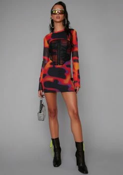 Poster Grl Dresses Heatin' Up Mesh Dress 8 Poster Grl Dresses Heatin' Up Mesh Dress