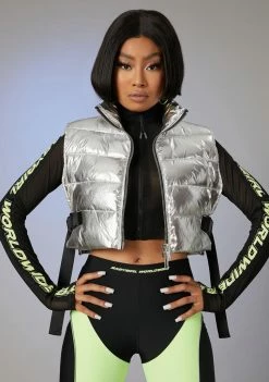 Poster Grl Ski Lift Baddie Puffer Vest