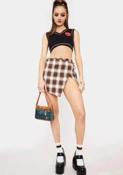 Poster Grl Mini Skirt Homeroom Gossip Wrap Skirt 8 Poster Grl Mini Skirt Homeroom Gossip Wrap Skirt