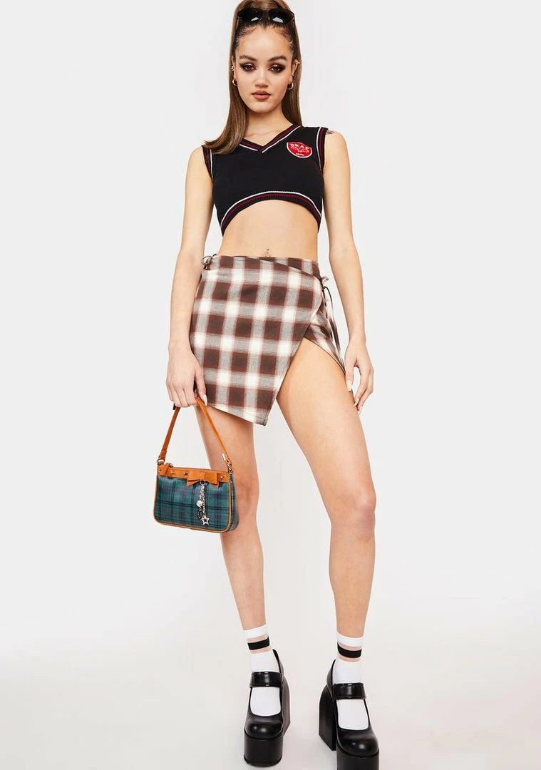 Poster Grl Mini Skirt Homeroom Gossip Wrap Skirt 5 Poster Grl Mini Skirt Homeroom Gossip Wrap Skirt