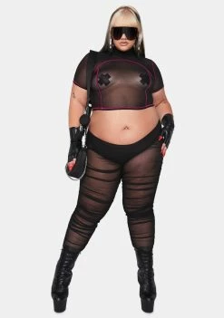 Poster Grl She's Baddie Goals Ruched Leggings Bottoms