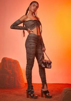 Poster Grl Bottoms Gunsmoke Ruched Knit Pants 8 Poster Grl Bottoms Gunsmoke Ruched Knit Pants