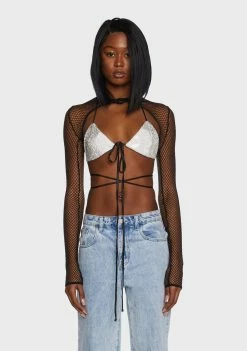 Poster Grl Press Charges Fishnet Shrug