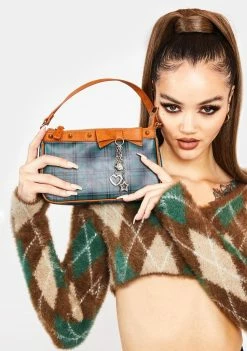 Poster Grl College Ruled Plaid Shoulder Bag Bags & Wallets