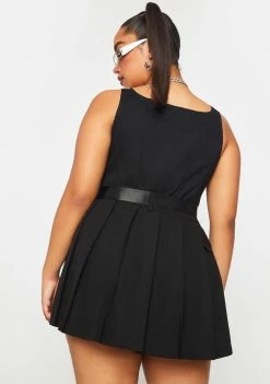 Poster Grl Plus Prepared For Trouble Pleated Skirt Bottoms