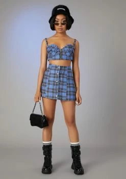 Poster Grl Got A Clue Plaid Skirt Set 8 Poster Grl Got A Clue Plaid Skirt Set
