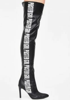 Poster Grl Boots & Booties Label Qween Thigh High Boots