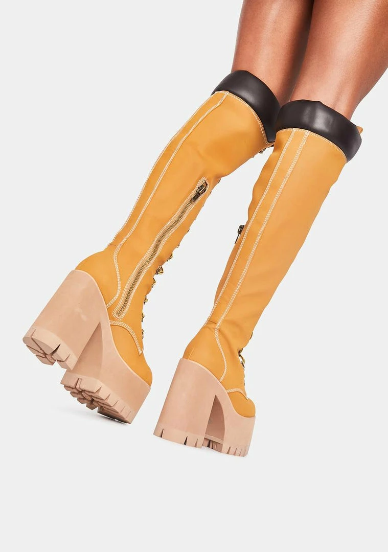 Poster Grl Step It Out Platform Work Boots Boots & Booties 6 Poster Grl Step It Out Platform Work Boots Boots & Booties