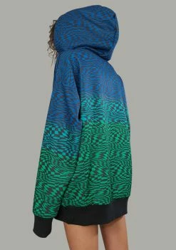 Poster Grl Warped Realm Checkered Oversized Hoodie