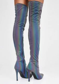 Poster Grl Million Mile Reflective Thigh Highs Boots & Booties
