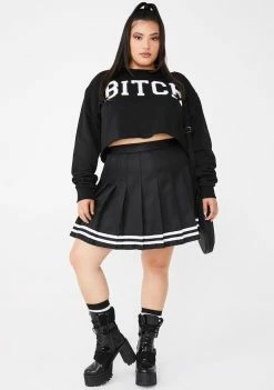 Poster Grl Tops Legit Bish Squad Cropped Sweatshirt