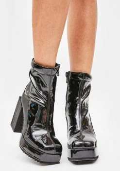 Poster Grl Boots & Booties Miss Bad Media Patent Ankle Boots 10 Poster Grl Boots & Booties Miss Bad Media Patent Ankle Boots