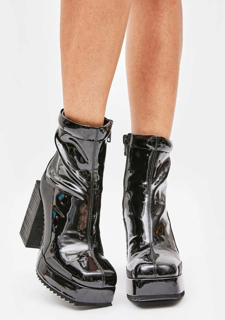 Poster Grl Boots & Booties Miss Bad Media Patent Ankle Boots 5 Poster Grl Boots & Booties Miss Bad Media Patent Ankle Boots