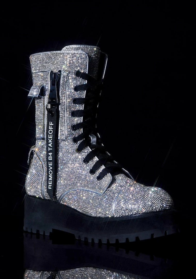 Poster Grl Combat Boots Billionaire Bling Boot 3 Poster Grl Combat Boots Billionaire Bling Boot