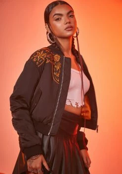 Poster Grl Outerwear Scorpion Lust Bomber Jacket