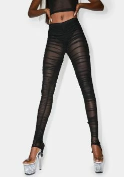 Poster Grl Baddie Goals Ruched Leggings Bottoms