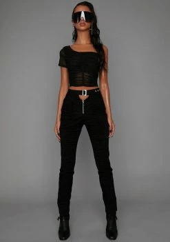 Poster Grl Look At Me Now Ruched Pants Bottoms 8 Poster Grl Look At Me Now Ruched Pants Bottoms