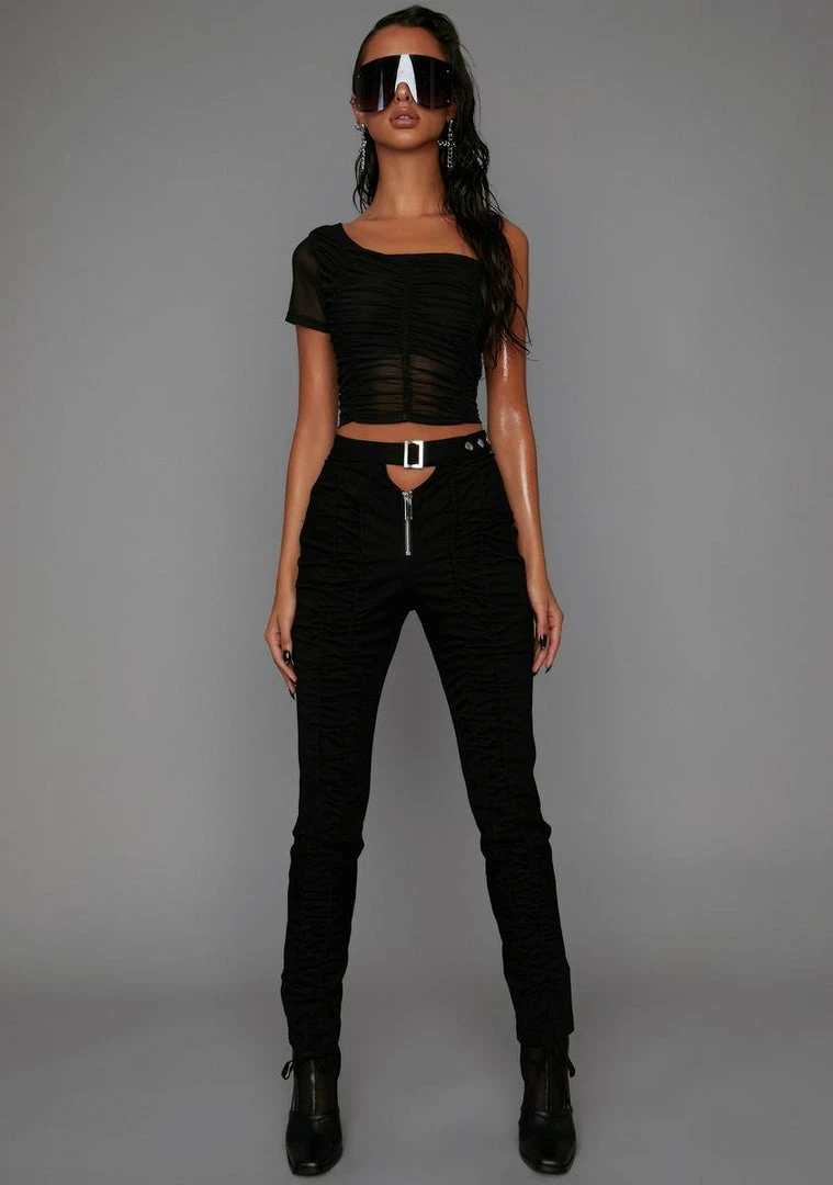 Poster Grl Look At Me Now Ruched Pants Bottoms 5 Poster Grl Look At Me Now Ruched Pants Bottoms