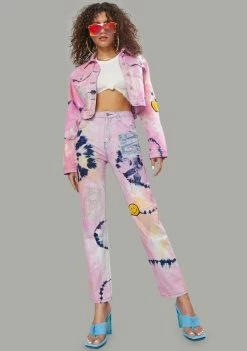 Poster Grl Outerwear Twisted Rhythm Patched Tie Dye Jacket