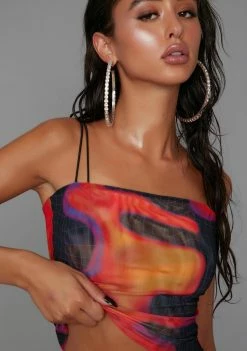 Poster Grl Tops Heatin' Up Mesh Tank