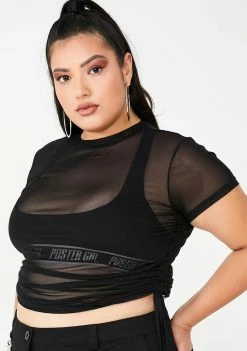 Poster Grl Tops Sin Ur 100 Percent That Bish Mesh Tee