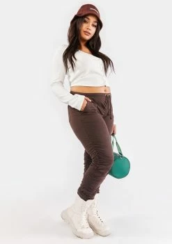 Poster Grl Plus Hot Roommate Ruched Joggers Jogger Sweatpants