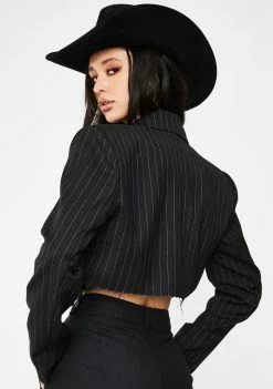 Poster Grl Clout Currency Cropped Blazer Outerwear