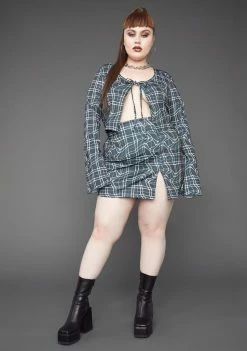 Poster Grl Luxe Never The Same Plaid Skirt Set