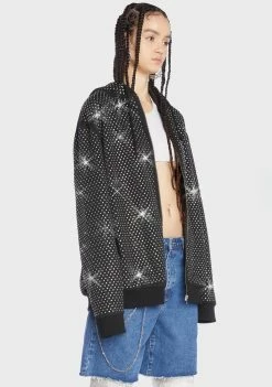 Poster Grl Pullover Hoodie Street Stunner Rhinestone Hoodie