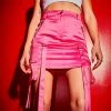 Poster Grl Bottoms Heiress Express Satin Mini Cargo Pocket Skirt