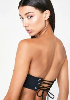 Poster Grl Wicked Ish Talker Lace-Up Bandeau Tops 9 Poster Grl Wicked Ish Talker Lace-Up Bandeau Tops