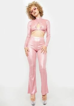 Poster Grl Tops Hit The Slopes Metallic Top