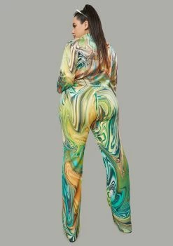 Poster Grl Bottoms Plus Hypnotic Habits Kick Flare Pants