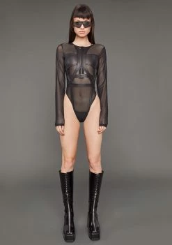Poster Grl Pay Attention Mesh Bodysuit