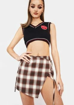 Poster Grl Mini Skirt Homeroom Gossip Wrap Skirt