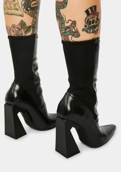 Poster Grl Callous N Cordial Power Mesh Sock Heels