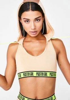 Poster Grl Thirst Trap Hooded Sports Bra
