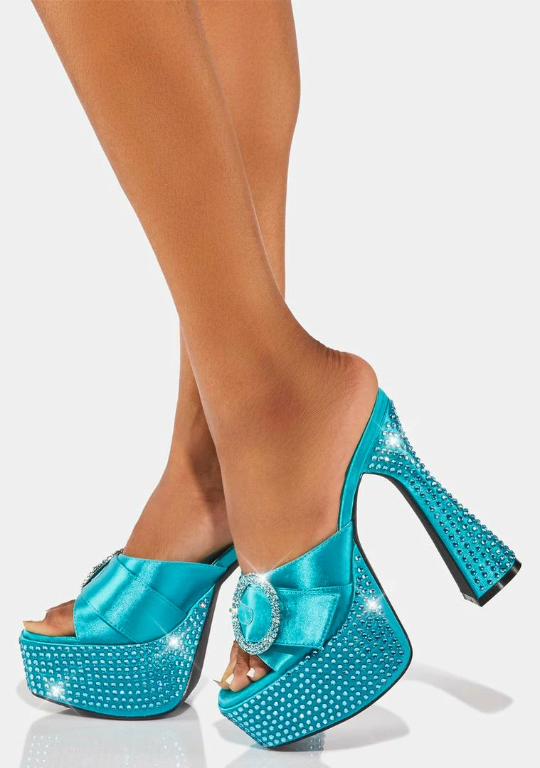 Poster Grl Platform Heels Aqua Diva Revolution Rhinestone Heels 6 Poster Grl Platform Heels Aqua Diva Revolution Rhinestone Heels