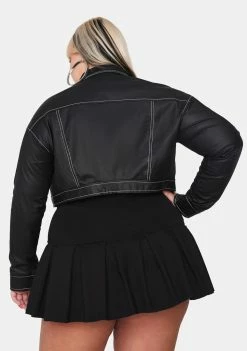 Poster Grl Luxe No Hard Feelingz Cropped Jacket